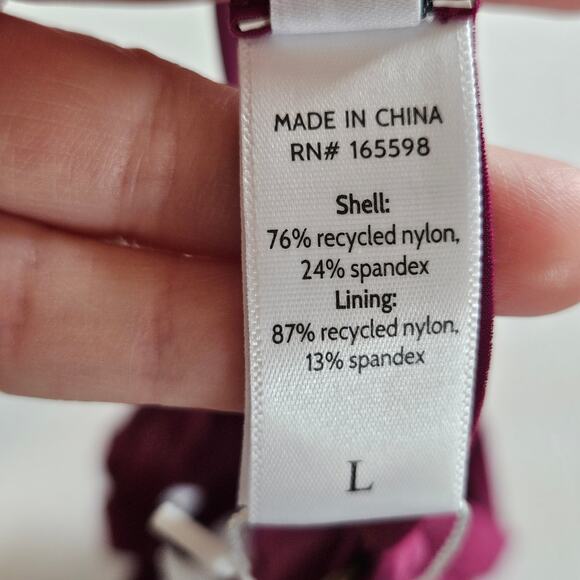 Andie Caicos Triangle Bikini Top Swim Plum Women's Large - Picture 5 of 6